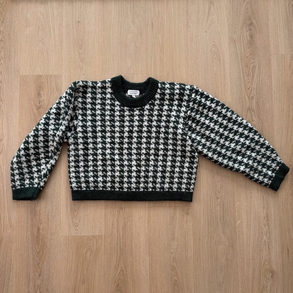 & Other Stories Houndstooth Crewneck Sweater - Picture 3 of 8